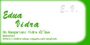 edua vidra business card